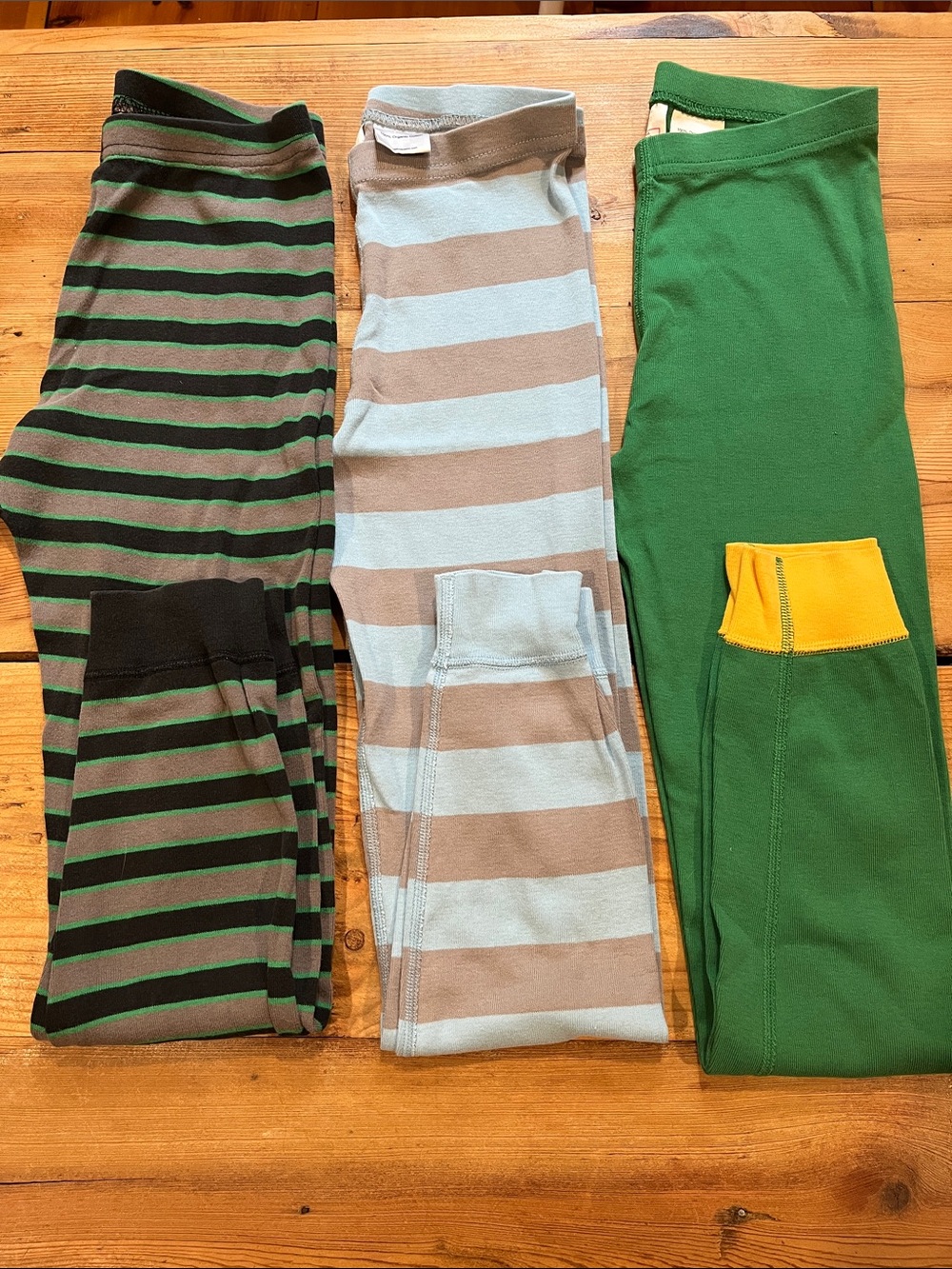 Set/3 HANNA ANDERSSON 130 Classic Stripe Organic Pajama Bottoms Baselayer